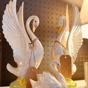 Elegant White Swan Figurines